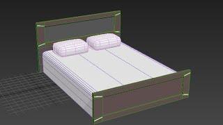 Моделирование кровати в 3DS Max 2016. Спальня Урок №3