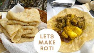 LETS MAKE ROTI  curry chicken  chickpeaPotato  Dosti roti