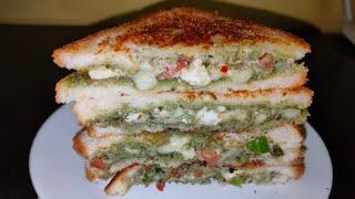 Pesto paneer sandwich