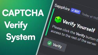 Discord Captcha Verification System 2023  Sapphire Bot