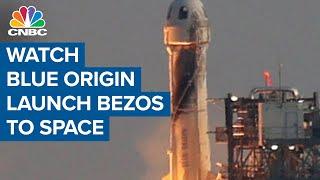 Watch Blue Origin send Jeff Bezos to space in first historic launch