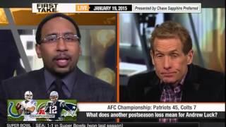 ESPN First Take   Andrew Luck Colts still cant keep pace with New England Patriots   First Take