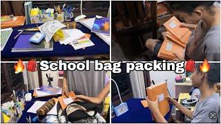 School bag Packing #schoolreopening #schoolbagpacking