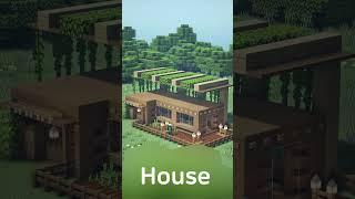 Minecraft Tutorial  Cute Wooden Modern House