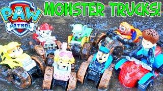 Paw Patrol Monster Trucks Transformation Mud Party Rescue Squad Adventure Bay