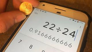 the MATH behind calculating purity of gold 24k 22k 18k 14k 12k 10k