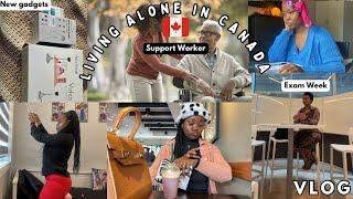 Living Alone in Canada Surviving MBA Exam Week & Night Support Work Job