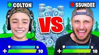 1v1 vs My SON in Fortnite For Loot