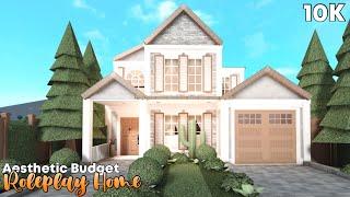 Roblox  Bloxburg 10k Aesthetic Budget Roleplay Mansion FULL BUILD