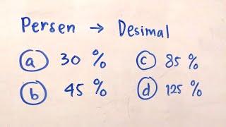 Mengubah Bentuk Persen Menjadi Pacahan Desimal  Matematika SD