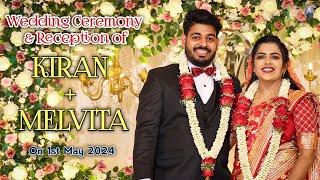 Wedding Ceremony of Kiran with Melvita  01.05.2024  Mangalorean Traditional Catholic Wedding 