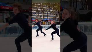 Oona Brown & Gage Brown skate to Elton John in Bryant Park 2023-2024 80s Rhythm Dance