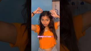 Easy hairstyle in 2 minutes #hairstyle #easyhairstyle #hairtutorial #shorts