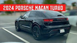 2024 Porsche Macan Turbo EV test SUV spotted in US during testing