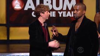 Kanye West Goes Up On Stage When Beck Hansen Wins Album Of The Year At The Grammys