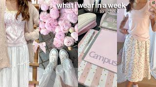 what I wear for the first week of school back to school outfits studying + more