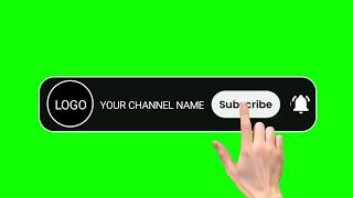 SUBSCRIBE BUTTON GREEN SCREEN  Green Screen Subscribe Button  Subscribe Button No Copyright