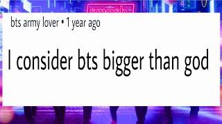 cringe bts army comments on youtube