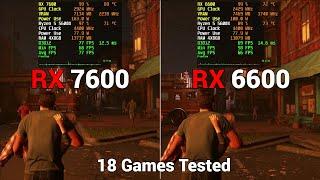 AMD RX 7600 vs RX 6600 18 Games Tested