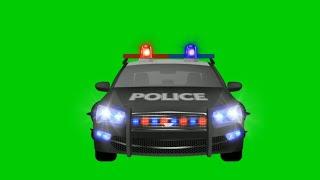 Police Car Flashing Lights Green Screen video Effects