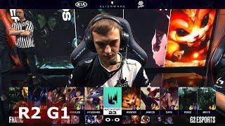 Fnatic vs G2 eSports - Game 1  Round 2 S9 LEC Summer 2019 Playoffs  FNC vs G2 G1