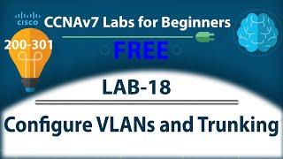 Configure VLANs and Trunking - Lab18  Free CCNA 200-301 Lab Course