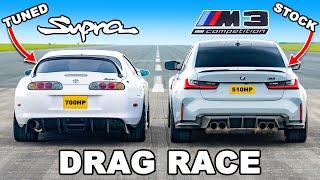 700hp Supra Mk4 v BMW M3 DRAG RACE