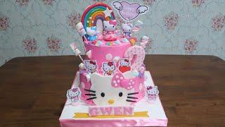 Dekorasi Kue Ulang Tahun Hello Kitty Terbaru Simple Tart Cake  LENSCAKE KDI