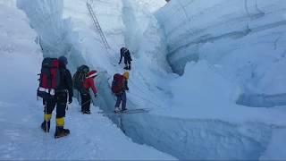 Everest ladder crossings by Aditya Gupta