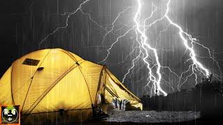 Rain on Tent and Thunderstorm Sounds with Heavy Thunder Rumble and Lightning for Sleeping Relaxing