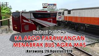 Kecelakaan BUS AGRA MAS di TABRAK KERETA API ARGO PARAHYANGAN 2019  Trainz Simulator