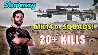Soniqs Shrimzy - 20+ KILLS - MK14 vs SQUADS - PUBG