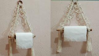 Amazing Macrame Toilet Paper Holder How to make toilet paper holder  DIY macrame Craft