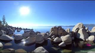 De Paseo Por Lago Tahoe. 5K Video 360. Agua Azul Lake Tahoe 5k 360 video