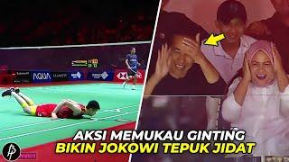 Jokowi & Bu Iriana Histeris dan Tepuk Jidat. Ginting Bikin Lawan Mati Kutu di Indonesia Open 2023
