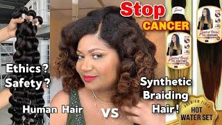 Synthetic Braiding hair is Toxic but is Human hair safer? Doctor responds to FAQ #braidinghair