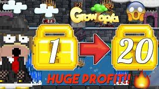 Growtopia how to get rich  1 WL TO 20 WLS   SANDSTONE WALL PROFIT 2020