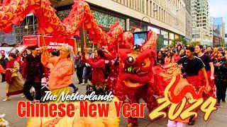 2024 Chinese New Year Celebration  Festive Lion & Dragon Dance Parade - Chinatown The Hague 