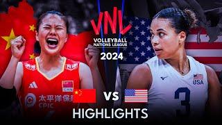  CHINA vs USA   Highlights  Womens VNL 2024