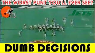 Dumb Decisions The WORST Punt of the 1990 NFL Season  Browns @ Jets 1990