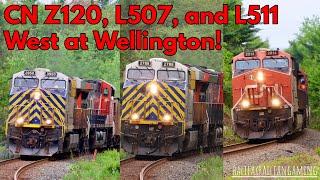 CN Z120 L507 L511 West at Sunnylea Rd Railroad Crossing Wellington NS.