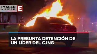 Bloqueos y quema de vehículos del crimen organizado en Jalisco