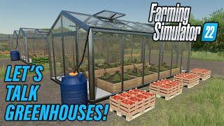 FS22 LET’S TALK GREENHOUSES NO MANURE INFO SHARING  Farming Simulator 22.