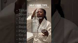 Lazy day Self care tips 