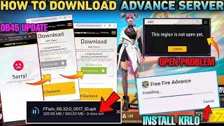 HOW TO DOWNLOAD FREE FIRE ADVANCE SERVER 2024 THIS REGION IS NOT OPEN YET  KAISE DOWNLOAD KAREN