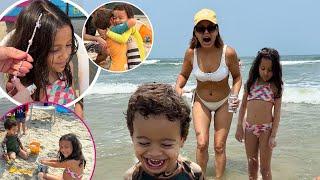 1 HORA de vlog da nossa viagem em familia para praia Olha o que o Lian fez