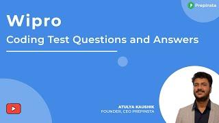 Wipro Coding Test Questions and Answers