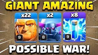 GIANT ATTACK IS AMAZING Possible in War? TH12 Attack coc