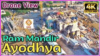 Ram Mandir Ayodhya Drone View  Ram Temple Construction Update  Drone SRJ  राम मंदिर निर्माण