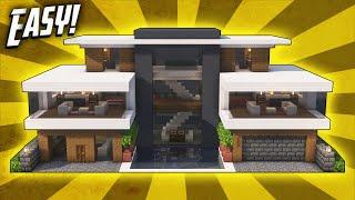 Minecraft How To Build A Modern Mansion House Tutorial #43